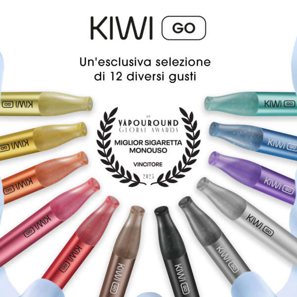 Sigarette elettroniche usa e getta evolute: la KIWI GO con tecnologia a  coil ceramica e liquido a vista