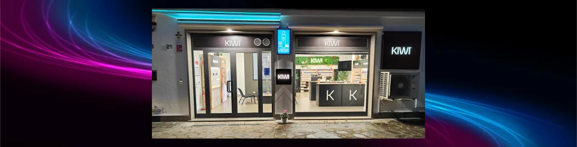 Vetrina del KIWI STORE a Viterbo in via Vismara 29